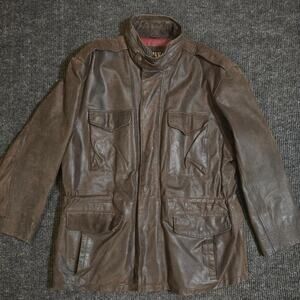 Vintage 1980s U2 Wear Me Out 100% leather jacket. mens XL